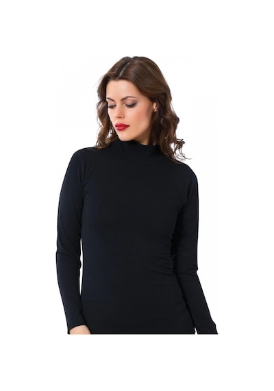 Moda Çizgi Kadın Uzun Kol Boğazlı Body 247