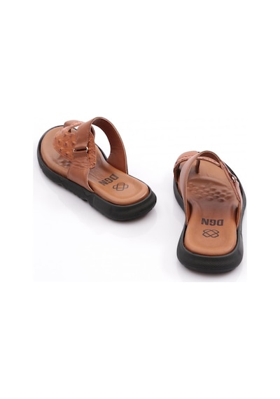 Dgn Hakiki Deri Comfort Rahat Taban Erkek Terlik 806 806-2690-R4341 Taba
