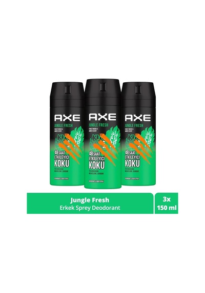 Axe Jungle Fresh Erkek Sprey Deodorant 3 x 150 ML