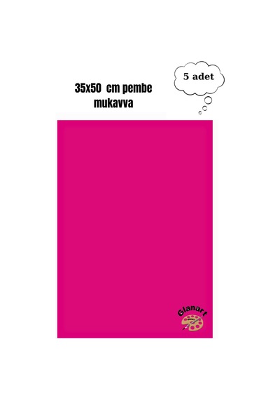 35x50 Cm Pembe Renk Mukavva Kartonu 5 Adet
