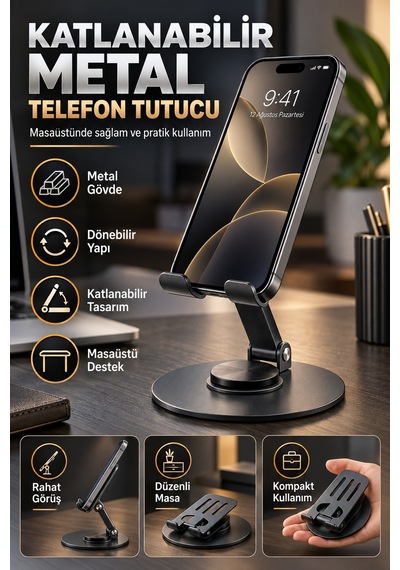 Katlanabilir Metal Telefon Tutucu