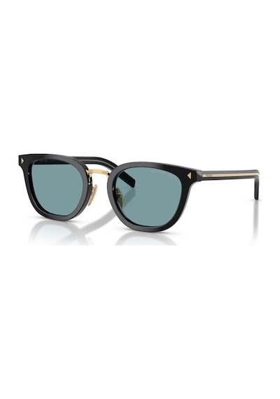 Prada Pr C01sd 16k04d 52 Unisex Polarize Oval Aynalı Siyah Kemik Güneş Gözlüğü Siyah