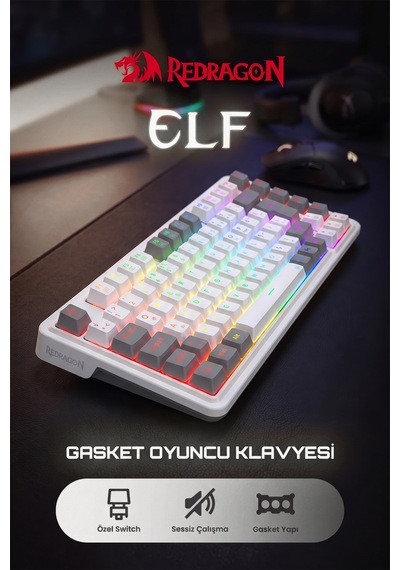 Redragon %75 Gasket Mekanik Switch Rgb Kablolu Oyuncu Klavyesi Bk-649