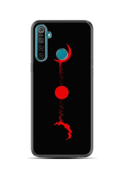 Realme 5I Kılıf Desenli Red Moon 1710