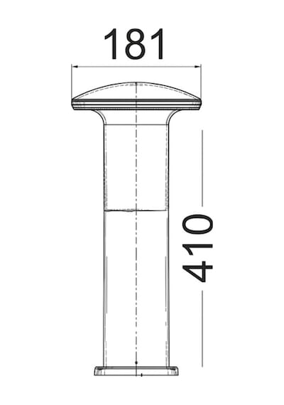 Gaia Bahçe Direk Armatürü 410mm E27 Pc Dış Mekan Aydınlatma Dekoratif Bahçe Direk Lambası Siyah - 925717518 Siyah