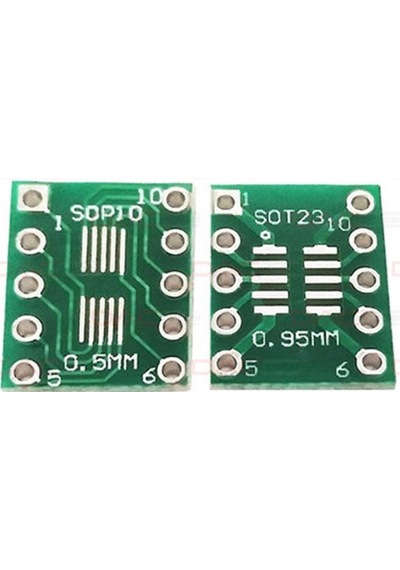 1er adet Sot23 Msop10 0.95mm 0.5mm To Dıp10 Pcb Adapter Converter Board
