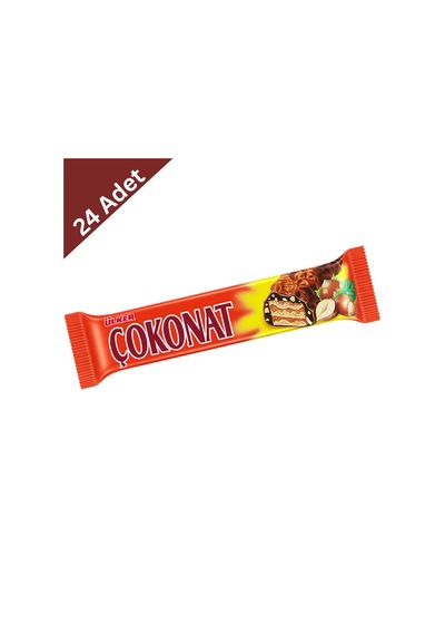 Ülker Çokonat Çikolata Kaplı Fındıklı Gofret 33 Gr X 24 Adet