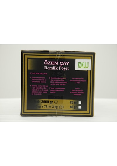 Özen Bergamot Aromalı Demlik Poşet Rize Çayı 3 KG