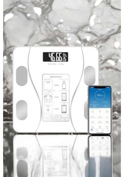 Northcity Akıllı Bluetooth Tartı - Yağ Ölçer, Vücut Kompozisyon Analizi Ve Sağlık Takibi