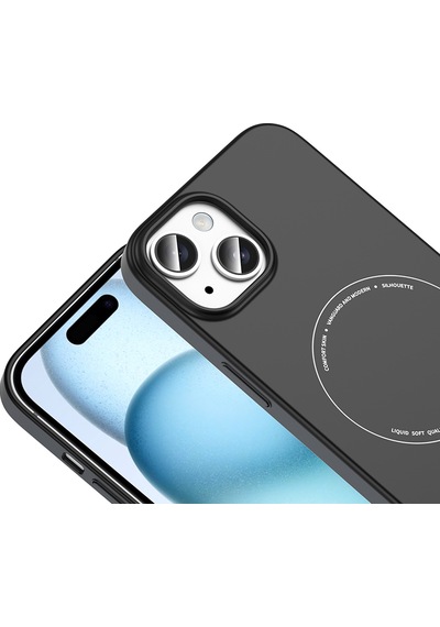 Maks Technology iPhone Uyumlu 15 Kılıf M-safe Şarj Özellikli Kamera Korumalı Mkst Elio Sert Pc Kapak - Açık Pembe