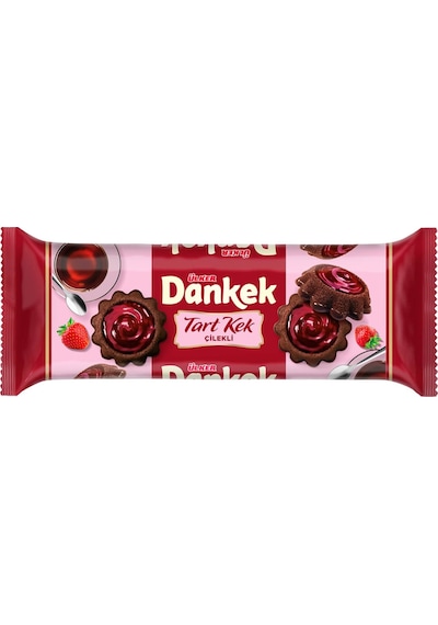 Ülker Dankek Çilekli Ve Çikolatalı Tart Kek 180 Gr X 4 Adet