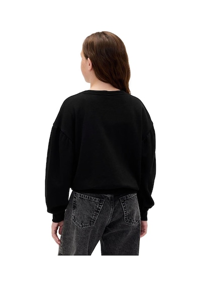 Gap Kız Çocuk Relaxed Flippy-sequin Grafikli Sweatshirt-11422 Siyah