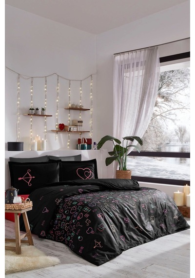 Gleam Love Çift Kişilik Nevresim Takımı Renkli