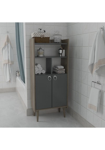 Lagomood Kiler Çok Amaçlı Dolap Banyo & Mutfak Antrasit Ceviz Lagomood Kiler Çok Amaçlı Dolap Banyo & Mutfak Antrasit Ceviz