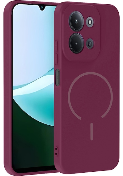 Xiaomi Redmi 15c Kılıf M-safe Şarj Özellikli Zore Meta Kapak Mürdüm
