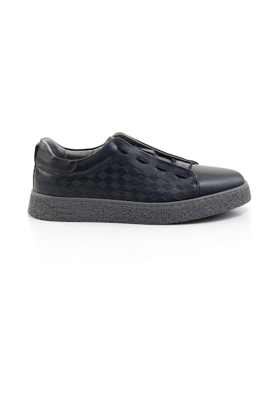 Lacivert Baskılı Hakiki Deri Erkek Casual Ayakkabı E01535215703 Lacivert