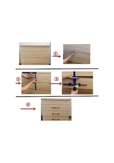 Rox Wood 0058 Delik Delme Merkezleme  Kılavuz Cetveli