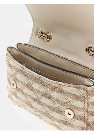 Guess Giully Iı Küçük 2 Bölmeli Kadın Bej Çapraz Çanta Hwag9673740-tmu