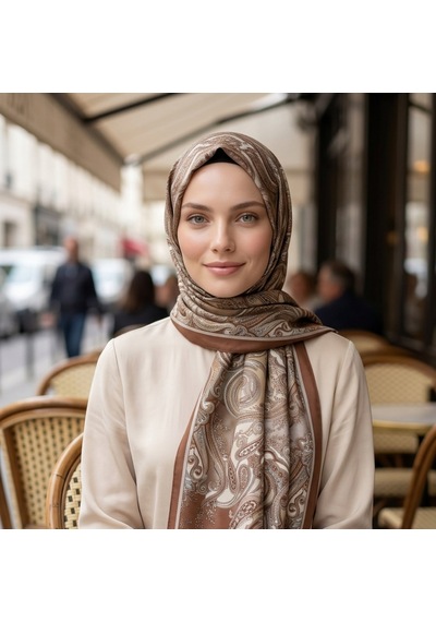 Moda Nuda Heritage Gazel Şal Kahverengi - Zarif Seçim