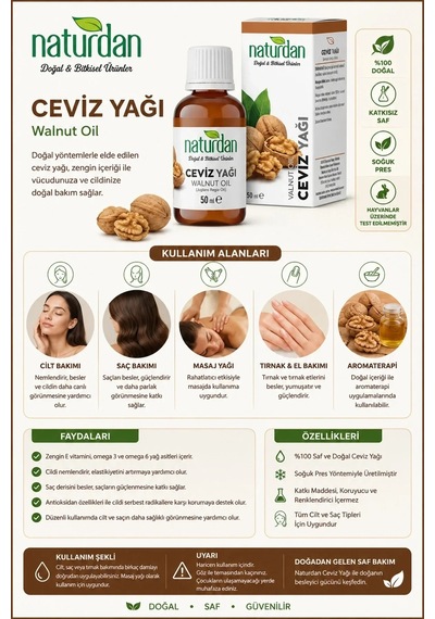 12 Adet-ceviz Yağı Walnut Oil 50 Ml-içilebilir %100 Doğal Saf Diğer