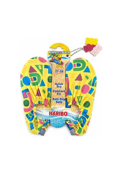 Haribo Lisanslı Geometrik Desenli Kız Çocuk Deniz Ayakkabısı Sarı
