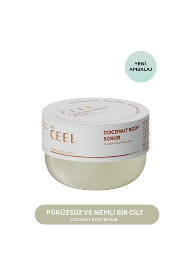 The Ceel Hindistan Cevizi Özlü Nemlendirici, Besleyici, Batık Giderici ve Arındırıcı Vücut Peelingi 275 gr