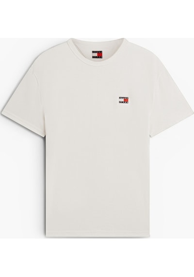 Tommy Hilfiger Tjm Reg Badge Tee Ext Erkek Bej T-shirt - Dm0dm20322