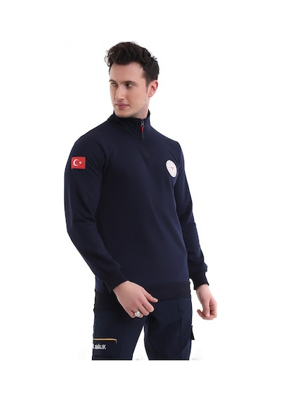 Paramedik Sweatshirt Kışlık Unisex Balıkçı Yaka - Lacivert-7348 Lacivert