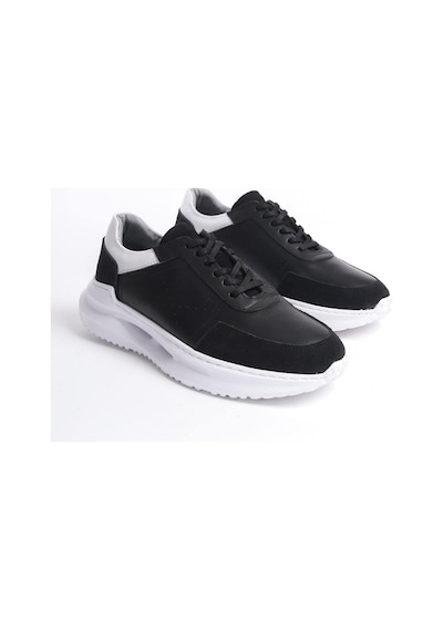 Mubiano Hakiki Deri Mbkry028-s Erkek Siyah Sneaker & Spor Ayakkabı Siyah