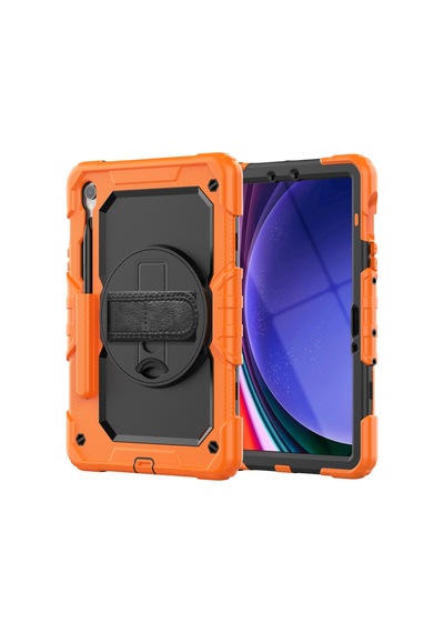 Samsung Galaxy Uyumlu X510 Tab S9 Fe 11 Kılıf Amazing Tablet Kapak - Turuncu Arka Kapak