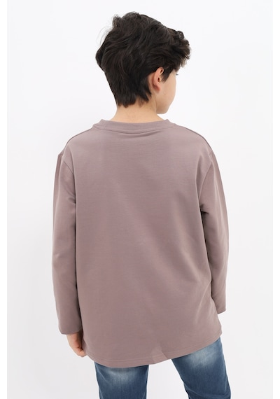 Toontoy Kids Toontoy Erkek Çocuk Oversize Bisiklet Yaka Hafif Düşük Omuz Baskılı Uzun Sweatshirt - 2 İplik Acı Kahverengi Toontoy Kids Toontoy Erkek Çocuk Oversize Bisiklet Yaka Hafif Düşük Omuz Baskılı Uzun Sweatshirt - 2 İplik Acı Kahverengi