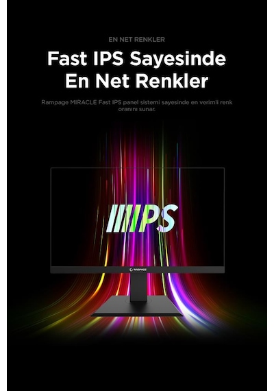 Rampage Miracle MC27RQ180 27'' 1 Ms 2K Pivot Ips 180 Hz Oyuncu Monitörü (Outlet)
