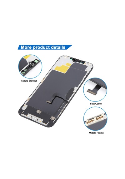 Teknonet Apple Uyumlu iPhone 12 Pro Max Diagnostics Lcd+dokunmatik+çıtalı - Siyah