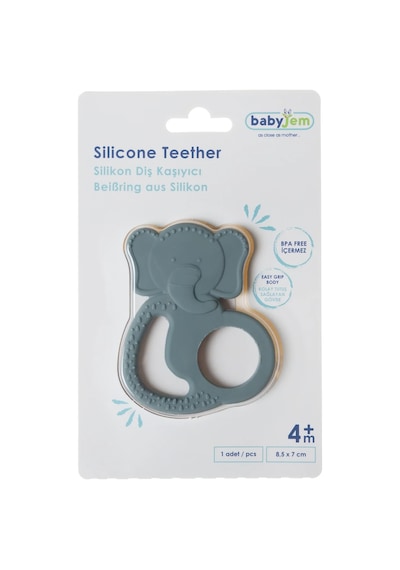 Babyjem Silikon Fil Diş Kaşıyıcı Mint