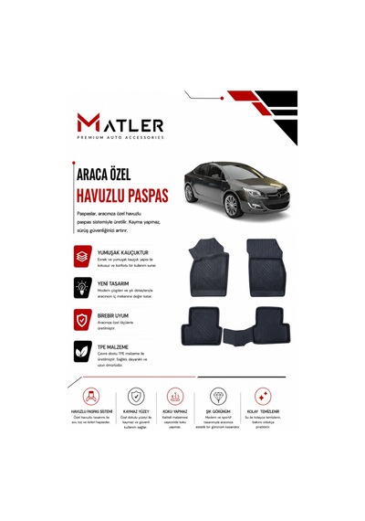 Opel Astra J 2020 Model 4d Ekstra Havuzlu Paspas