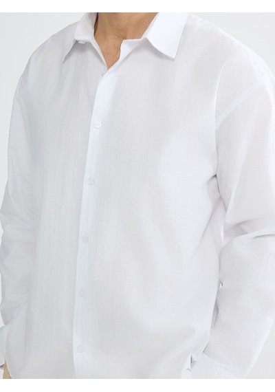 Lcw Vision Beyaz Regular Fit Poplin Erkek Basic Gömlek