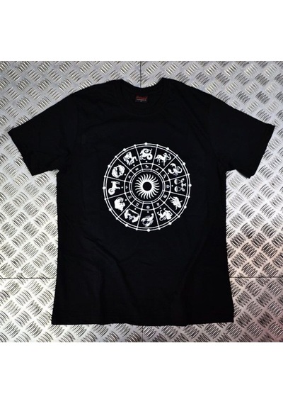 Stoned&Fame Siyah Astroloji Haritası - Zodıac Baskılı T-shirt SIYAH