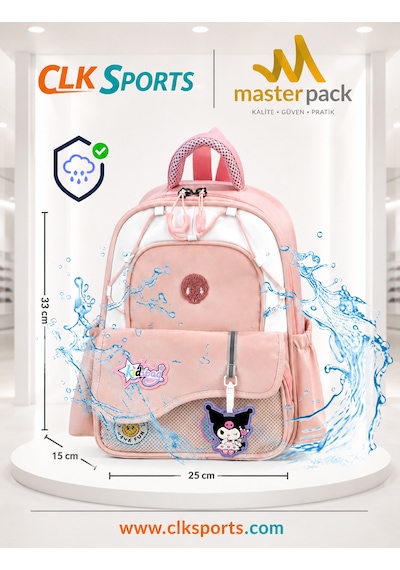 Masterpack Deluxe Anaokulu Çantası , Kalem Çantası , Kuromi Suluk Matara Hediye Pembe