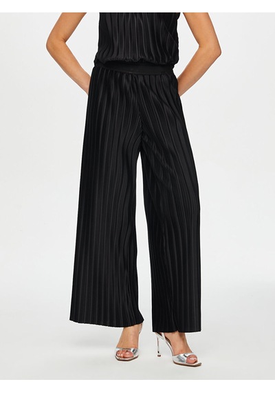 Faik Sönmez Beli Lastikli Kendinden Piliseli Wıde Leg Fıt Pantolon S26pnt003 Us26pnt00310 Siyah