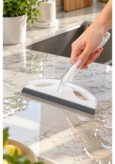 Şeffaf Camsil - Su Çekici Cam Çek - Ekstra Güçlü Silikon Suyu Tutan - Tezgah Çek Çek - 20cm Genişlik Çok Renkli