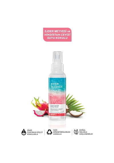 Avon Senses Pink Sands Hindistan Cevizi Suyu ve Ejder Meyvesi Kokulu Vücut Spreyi 100 ML