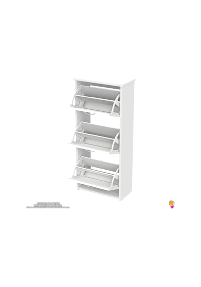 Modilayn West Asma Antre 52x116x 26 Cm Lik 3 Düşer Kapak 6 Göz Bölmeli Ayakkabılık Beyaz Modilayn West Asma Antre 52x116x 26 Cm Lik 3 Düşer Kapak 6 Göz Bölmeli Ayakkabılık Beyaz