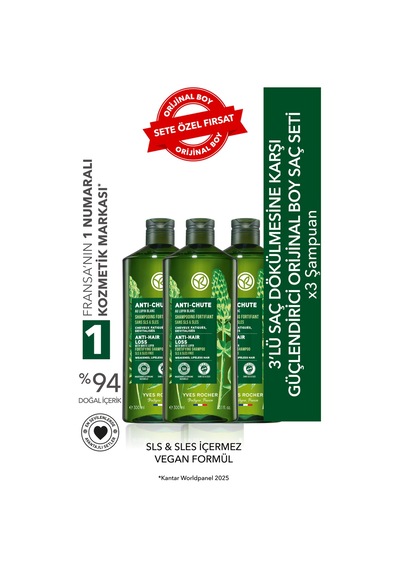 Yves Rocher En Sevilenler 3'lü Saç Dökülmesine Karşı/anti-chute Şampuan Seti-9916963