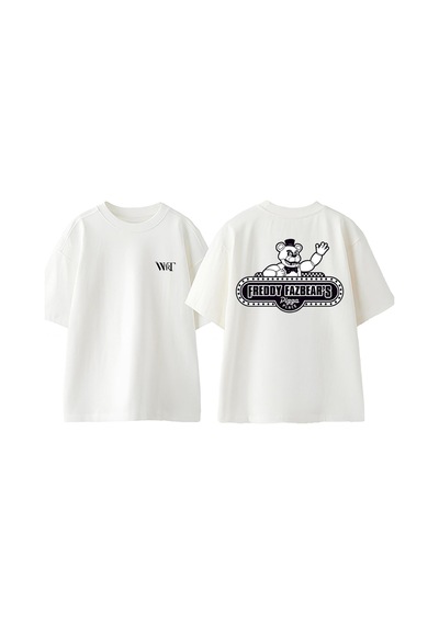 Thewert Five Nights At Freddy's 4 Tasarım Sırt Baskılı Pamuk Beyaz Oversize T-shirt