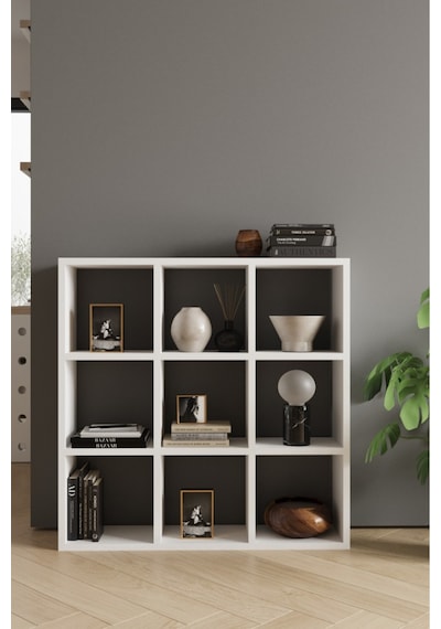 Classy 107oya 9 Raflı Kare Kitaplık Beyaz Classy 107oya 9 Raflı Kare Kitaplık Beyaz