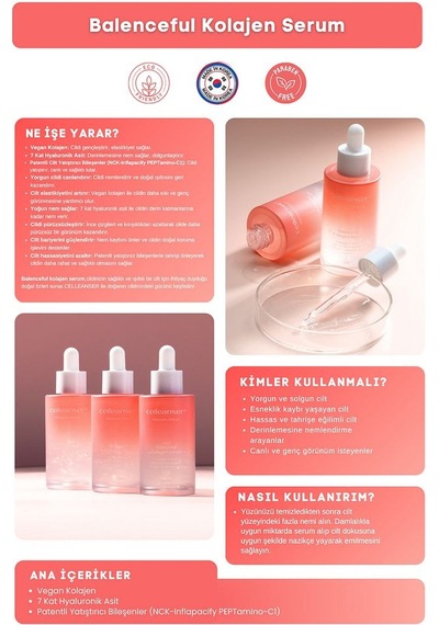 Celleanser Balanceful Kolajen Serum 50 ML