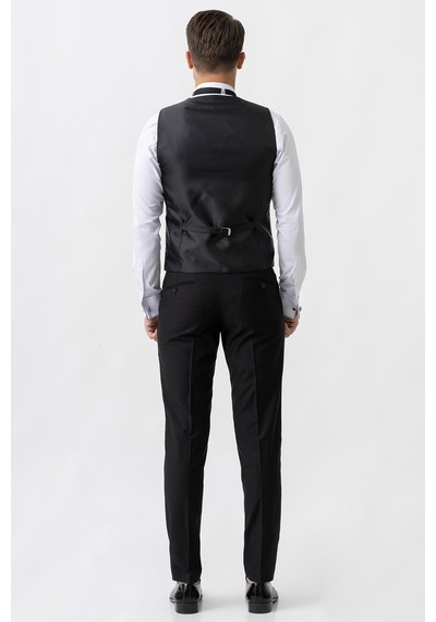White Stone Trento D111 Slim Fit 6 Drop Damatlık Siyah - 44 Siyah