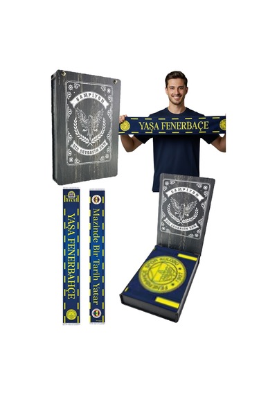 Fenerium Unısex Yaşa Fenerbahçe Şal Lazer Kutu Sarı - Lacivert