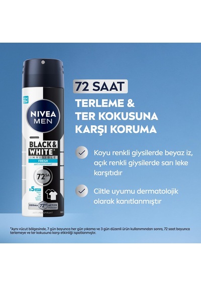 Spreydeo Inv B&w Fresh Erkek 150ml 2'li Avantaj Paketi