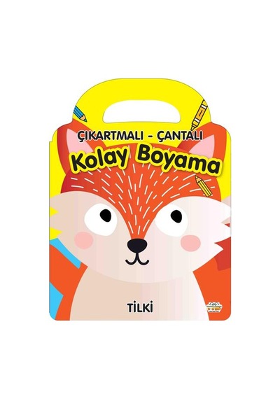 3-6 Yaşa Uygun Kolay Boyama Çıkartmalı Çantalı Set - 4 Kitap